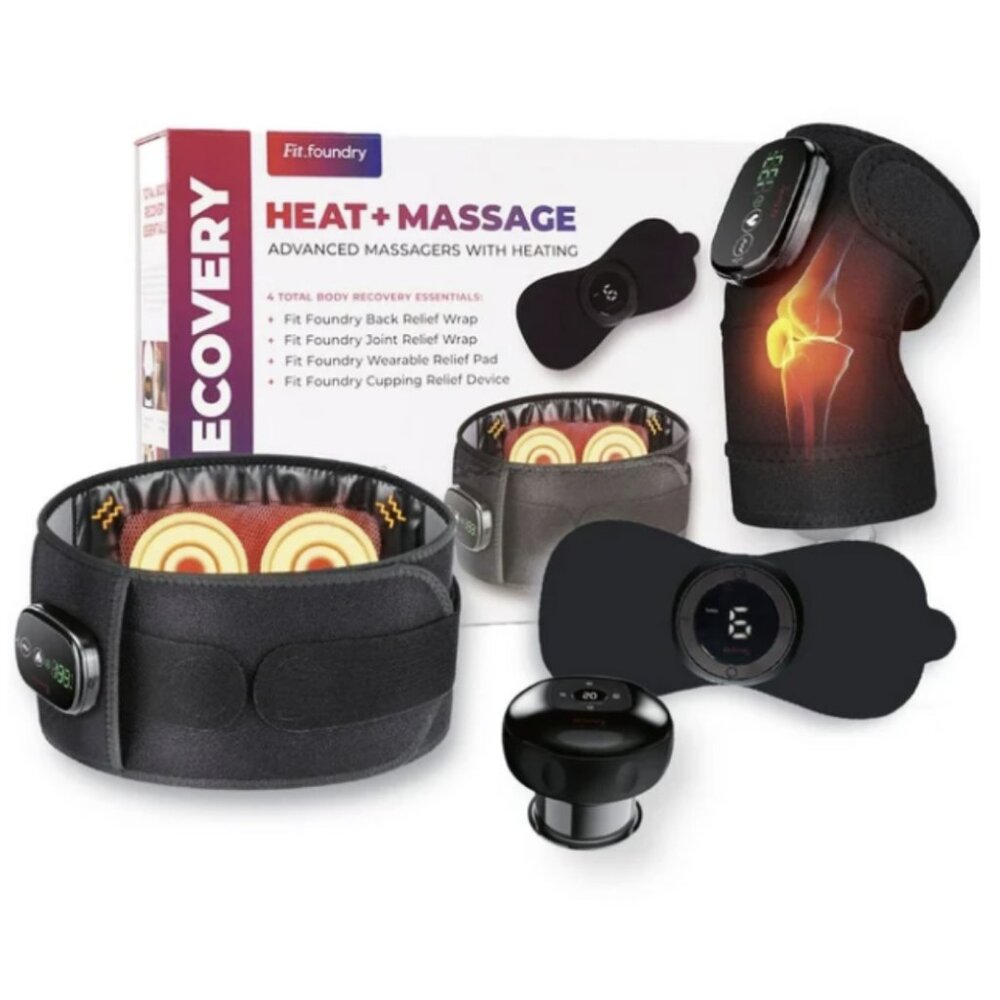 The Foundry Supply Co. Heat and Massage Set - Black